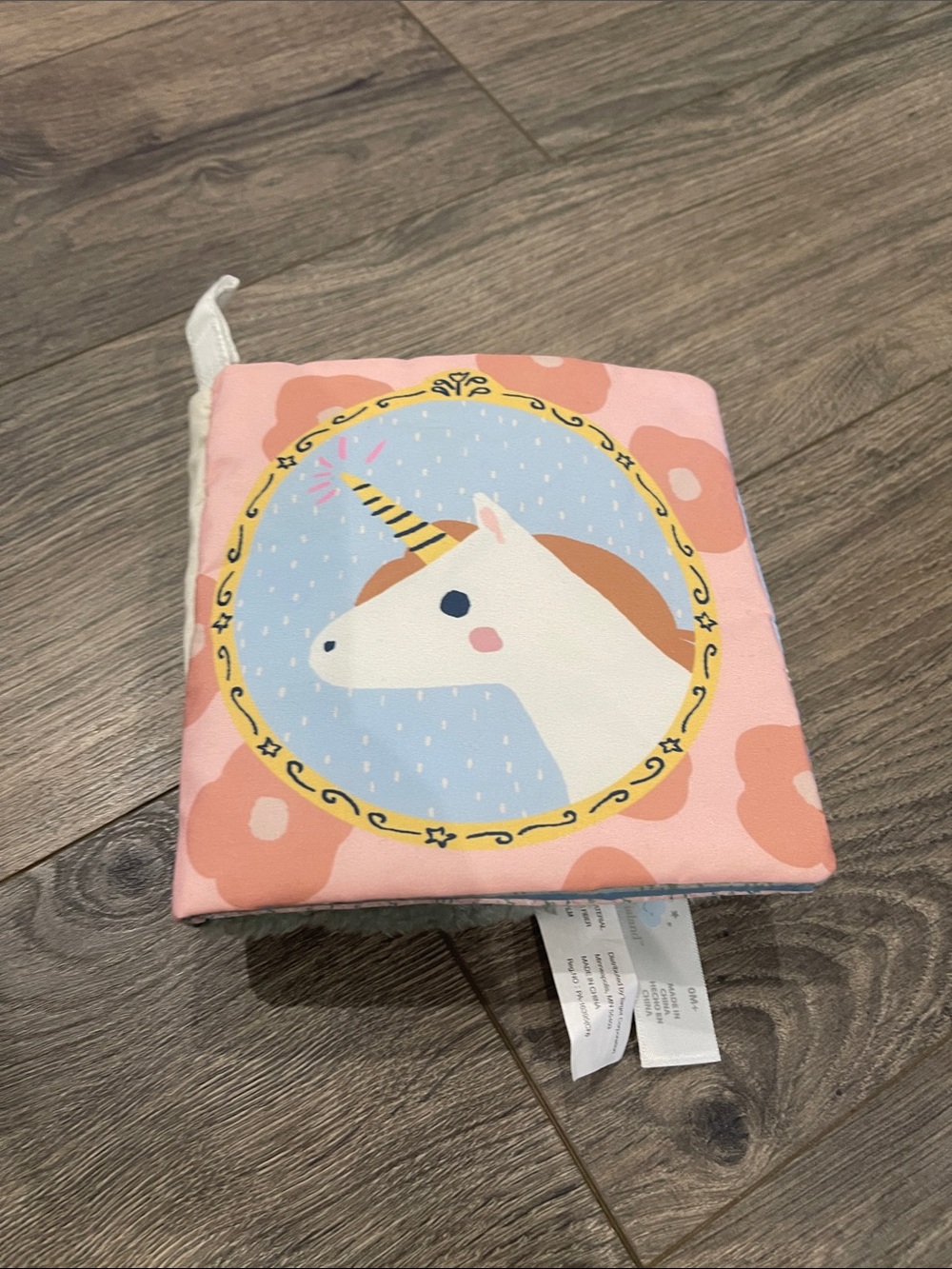 cloud island Pink Unicorn Soft Fabric Baby Book